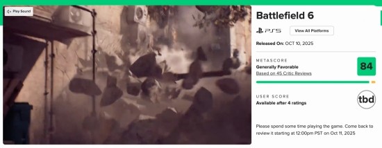 EA 游戏《战地风云 6》今日发售:GameSpot 8 分、IGN 给“战役模式”打出 5 分